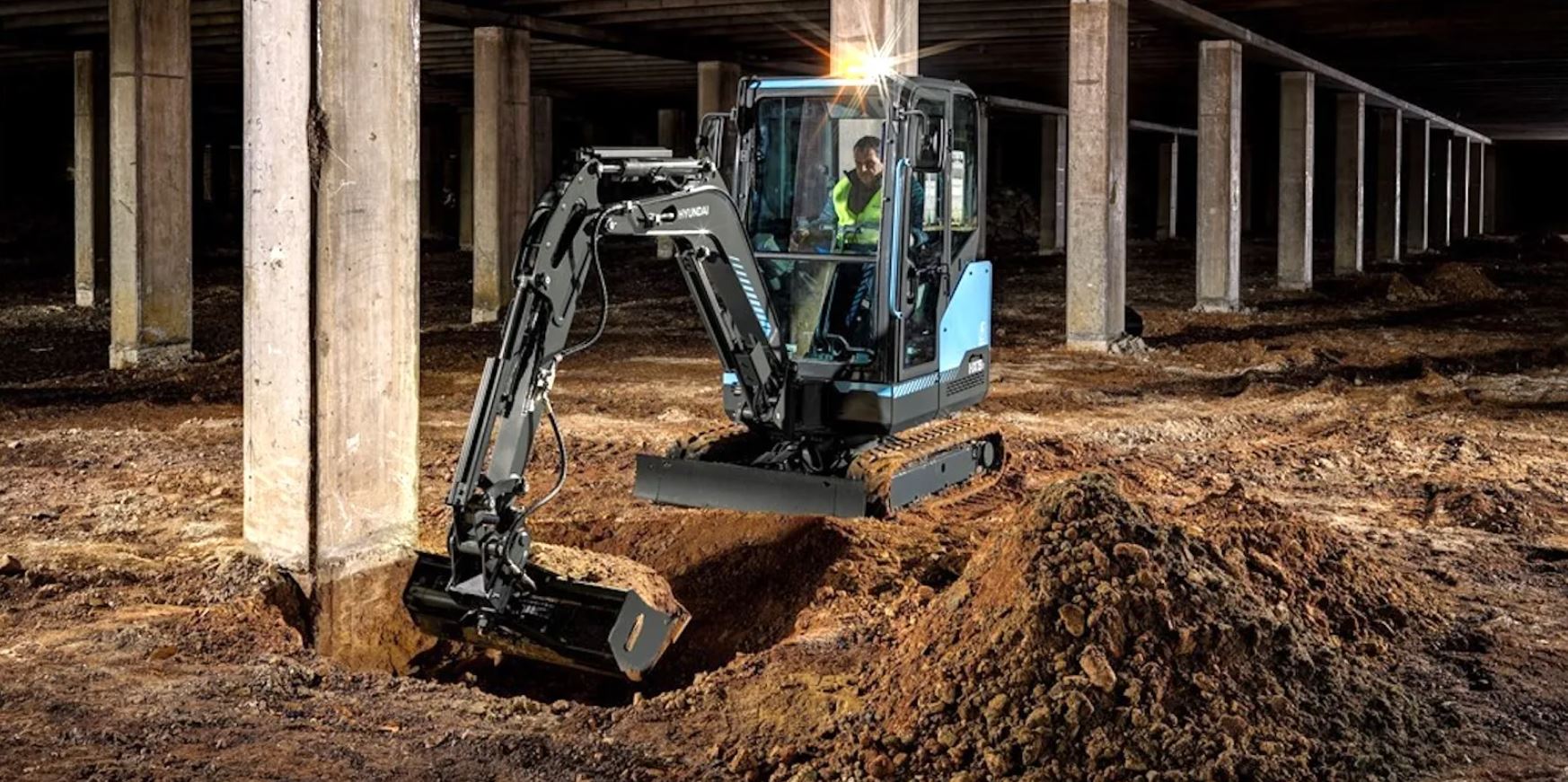 معرفی مینی بیل برقی هیوندای HX19e